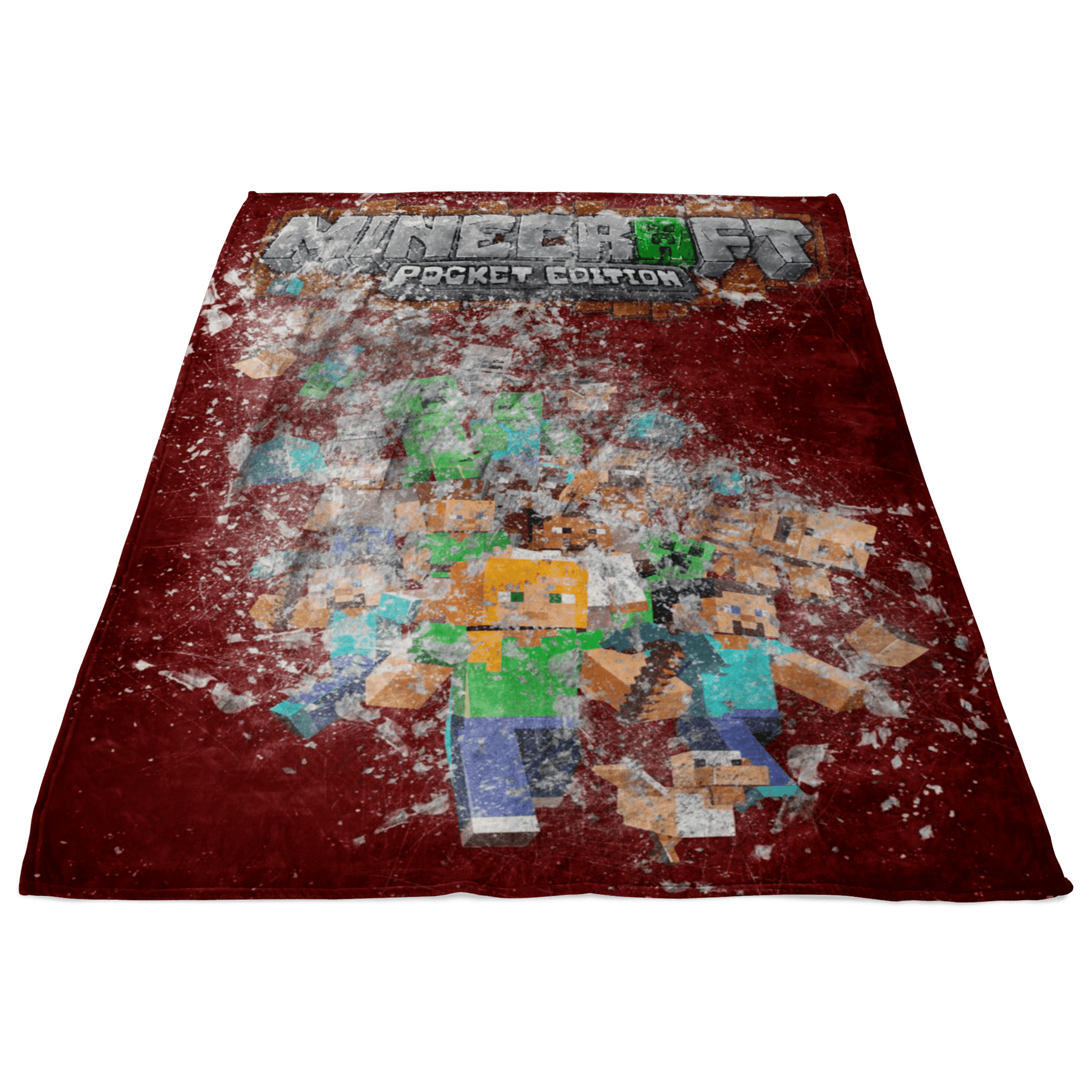 Minecraft Fleece Blanket Graphitum Brown Blanket - Lusy Store