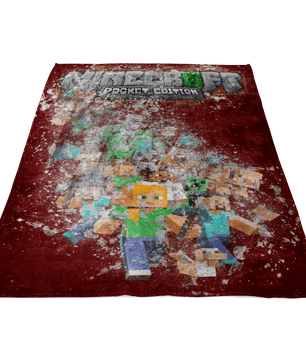Minecraft Fleece Blanket Graphitum Brown Blanket - Lusy Store