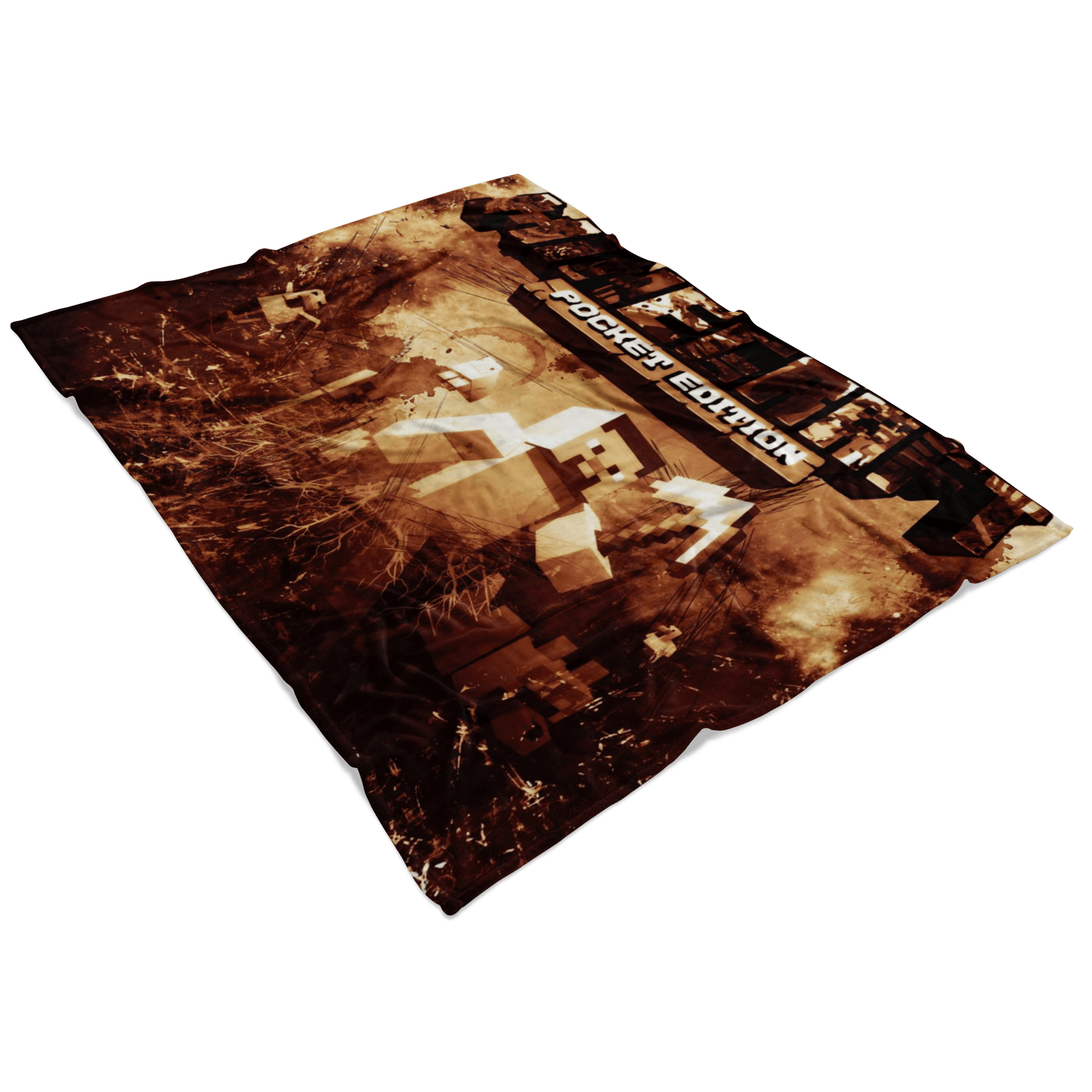 Minecraft Fleece Blanket Grunge Brown Blanket - Lusy Store