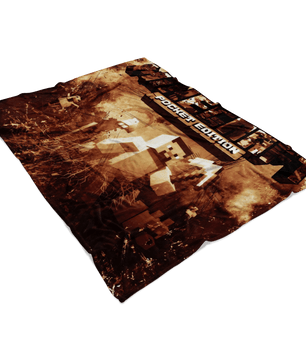 Minecraft Fleece Blanket Grunge Brown Blanket - Lusy Store