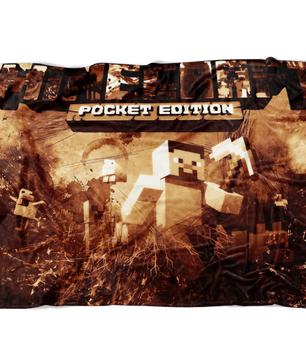 Minecraft Fleece Blanket Grunge Brown Blanket - Lusy Store