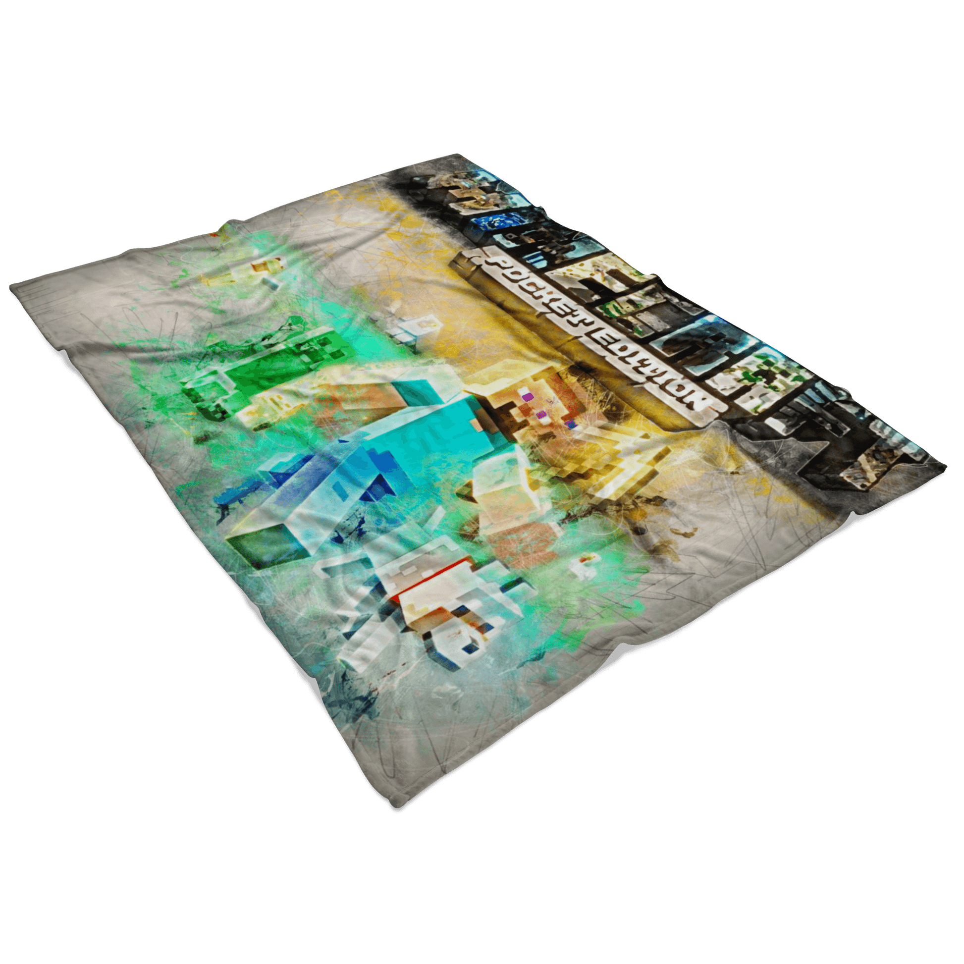 Minecraft Fleece Blanket Grunge Colorful Blanket - Lusy Store