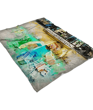 Minecraft Fleece Blanket Grunge Colorful Blanket - Lusy Store