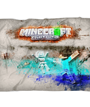 Minecraft Fleece Blanket Grunge Grey Blanket - Lusy Store