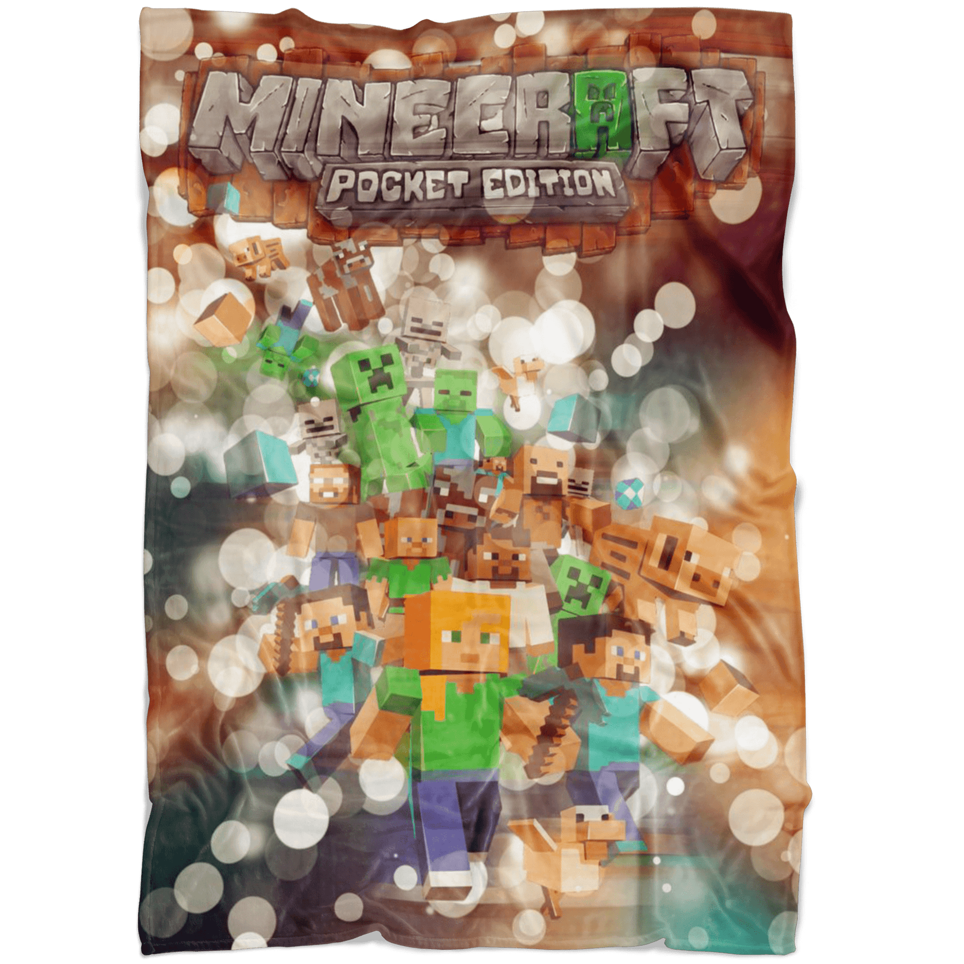 Minecraft Fleece Blanket Hoildays Bokeh Blanket - Lusy Store