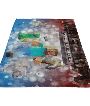 Minecraft Fleece Blanket Hoildays Bokeh Colorful Blanket - Lusy Store