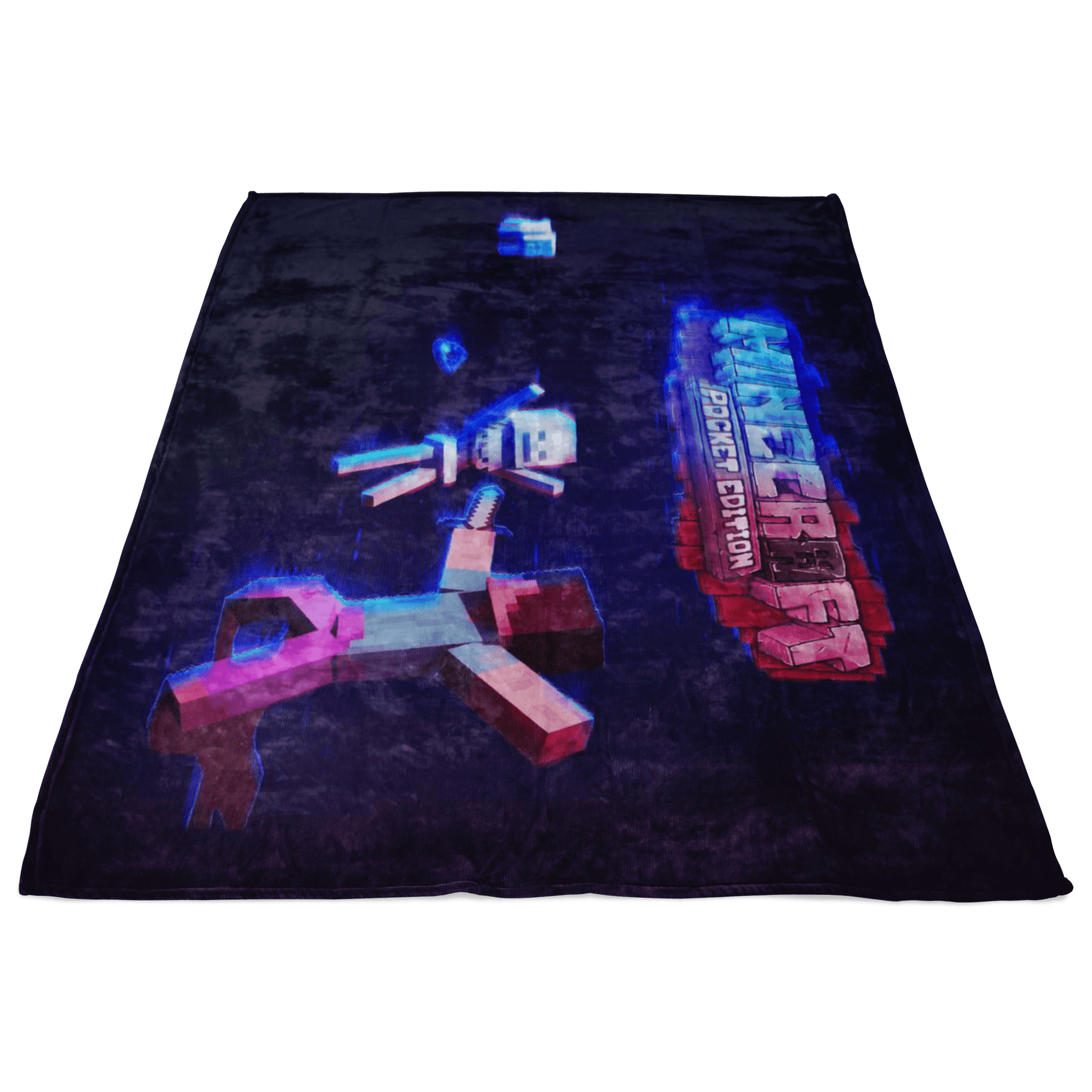 Minecraft Fleece Blanket Hologram Black Blanket - Lusy Store