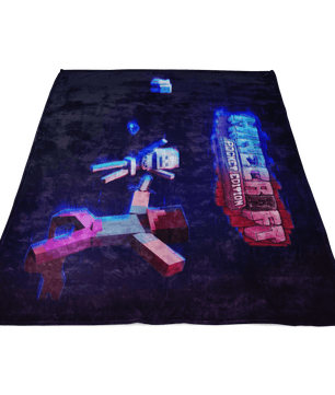 Minecraft Fleece Blanket Hologram Black Blanket - Lusy Store