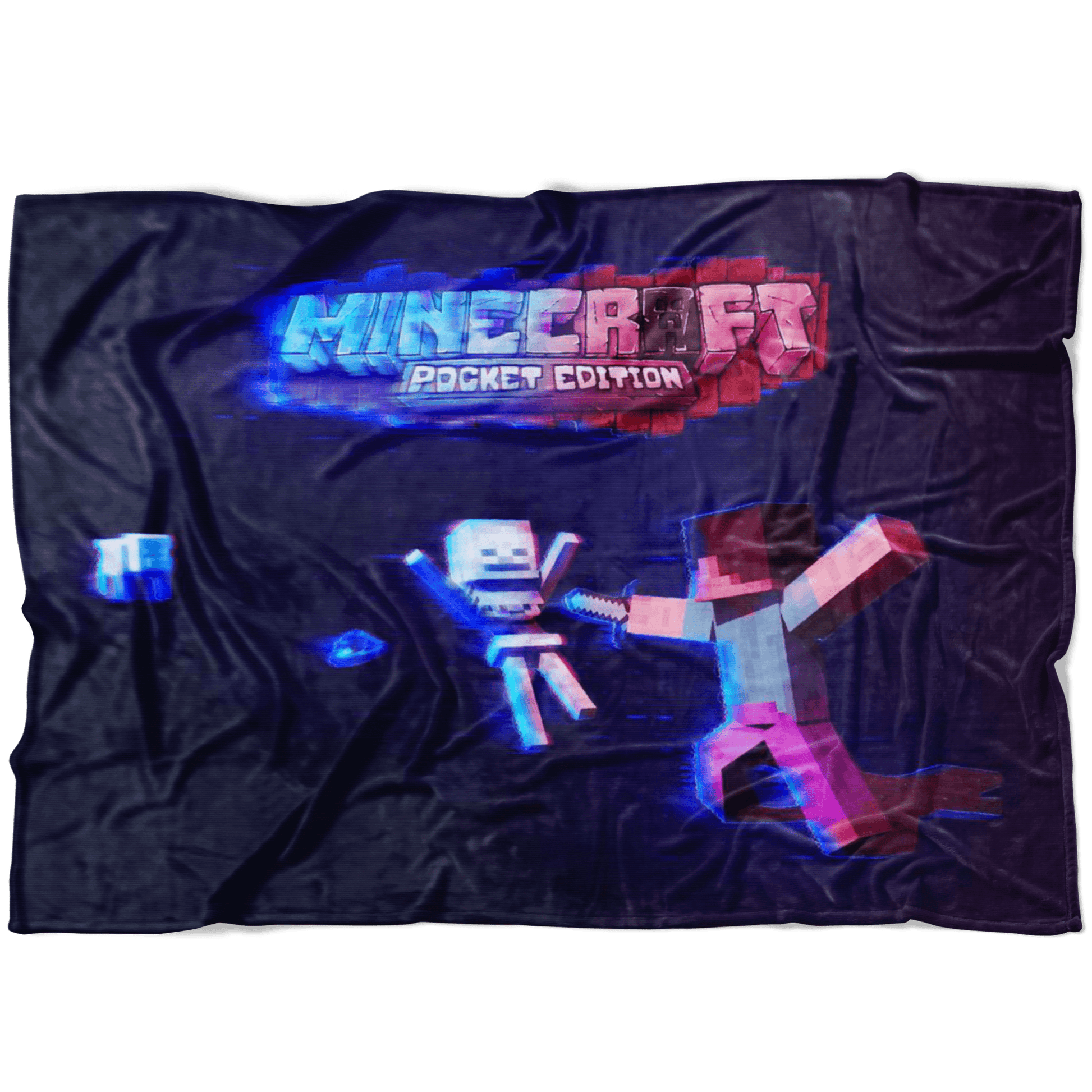 Minecraft Fleece Blanket Hologram Black Blanket - Lusy Store