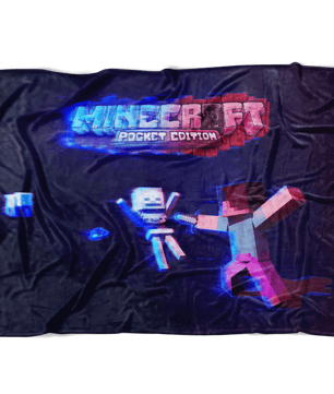 Minecraft Fleece Blanket Hologram Black Blanket - Lusy Store