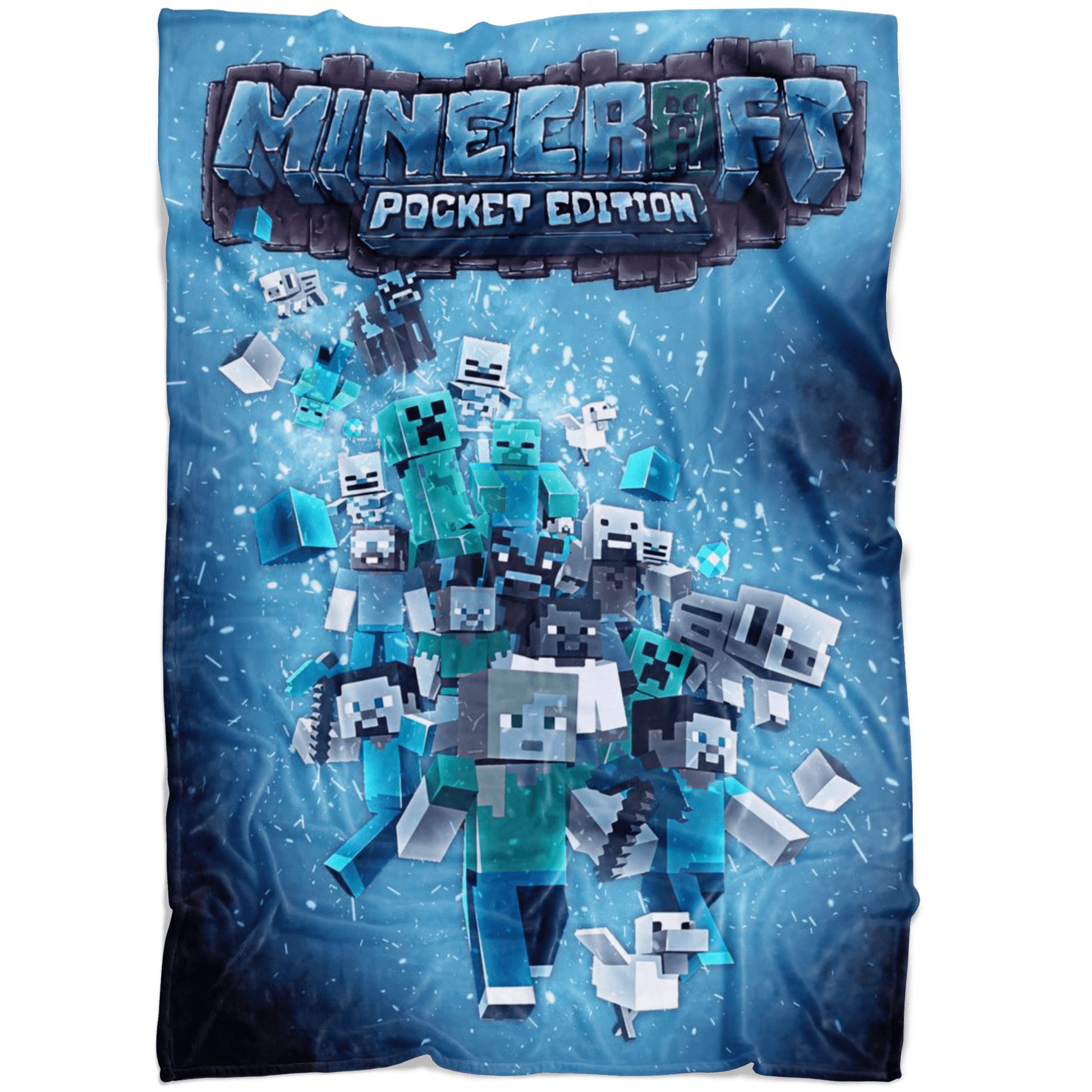 Minecraft Fleece Blanket Infinity Blue Blanket - Lusy Store