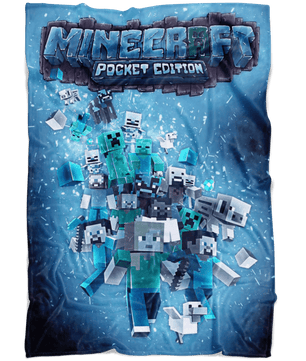 Minecraft Fleece Blanket Infinity Blue Blanket - Lusy Store