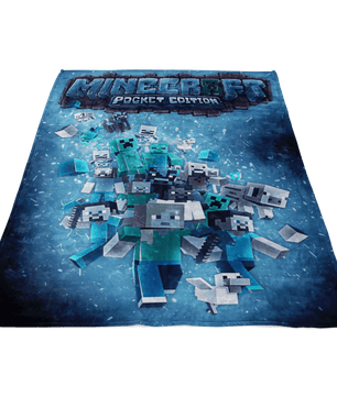 Minecraft Fleece Blanket Infinity Blue Blanket - Lusy Store