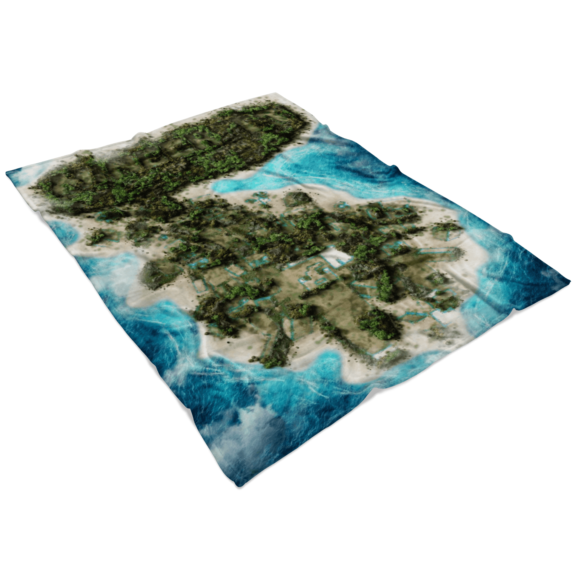 Minecraft Fleece Blanket Island Blue Blanket - Lusy Store
