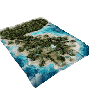 Minecraft Fleece Blanket Island Blue Blanket - Lusy Store