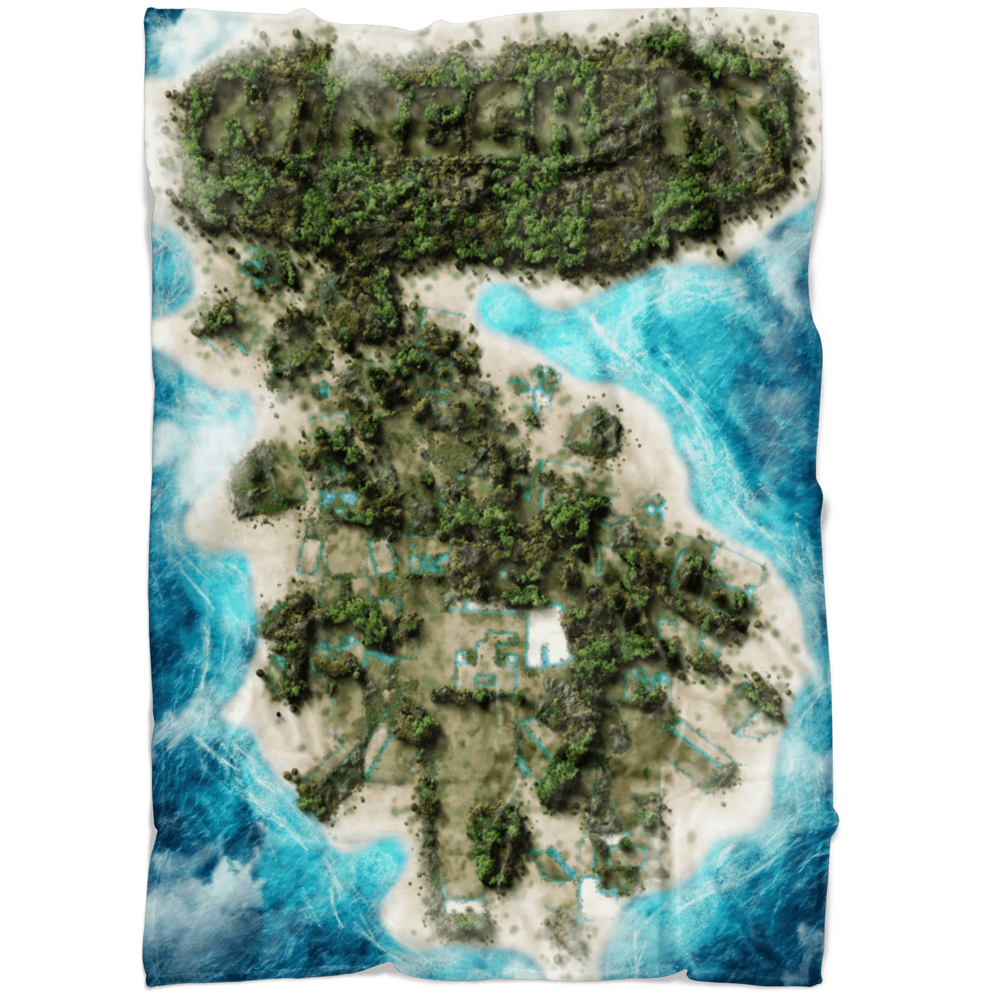 Minecraft Fleece Blanket Island Blue Blanket - Lusy Store