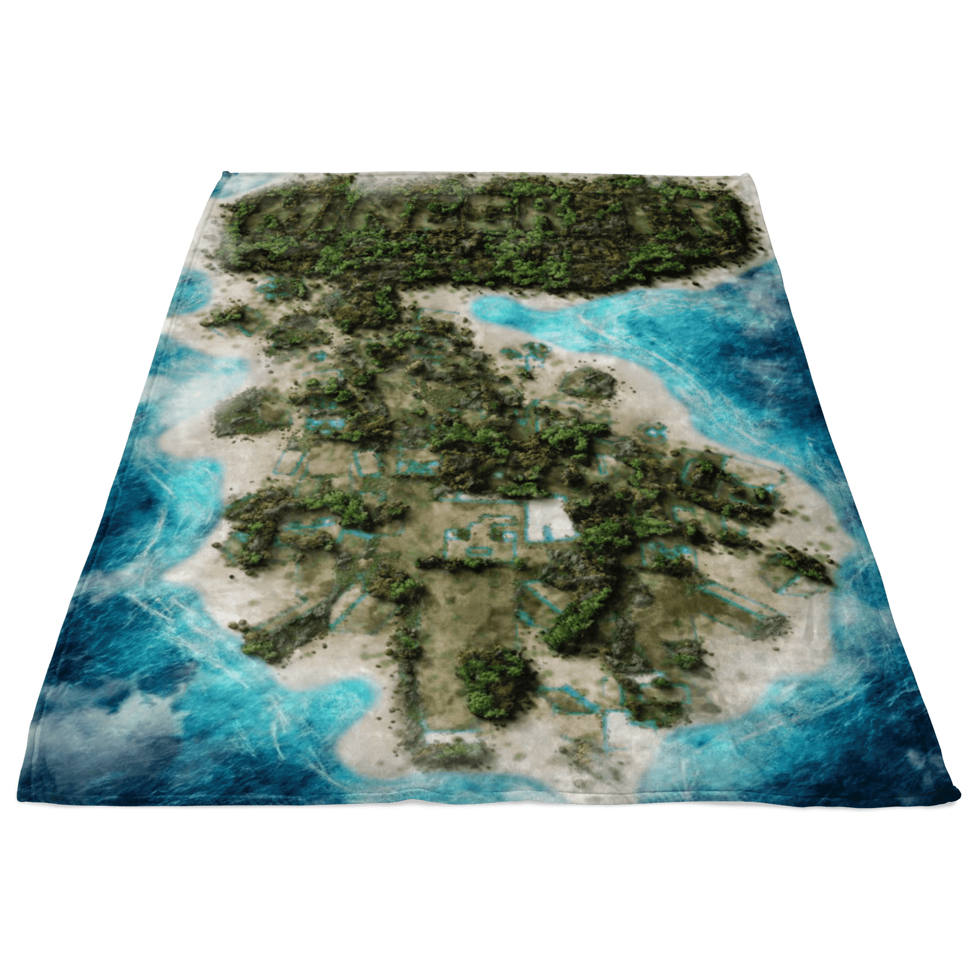 Minecraft Fleece Blanket Island Blue Blanket - Lusy Store