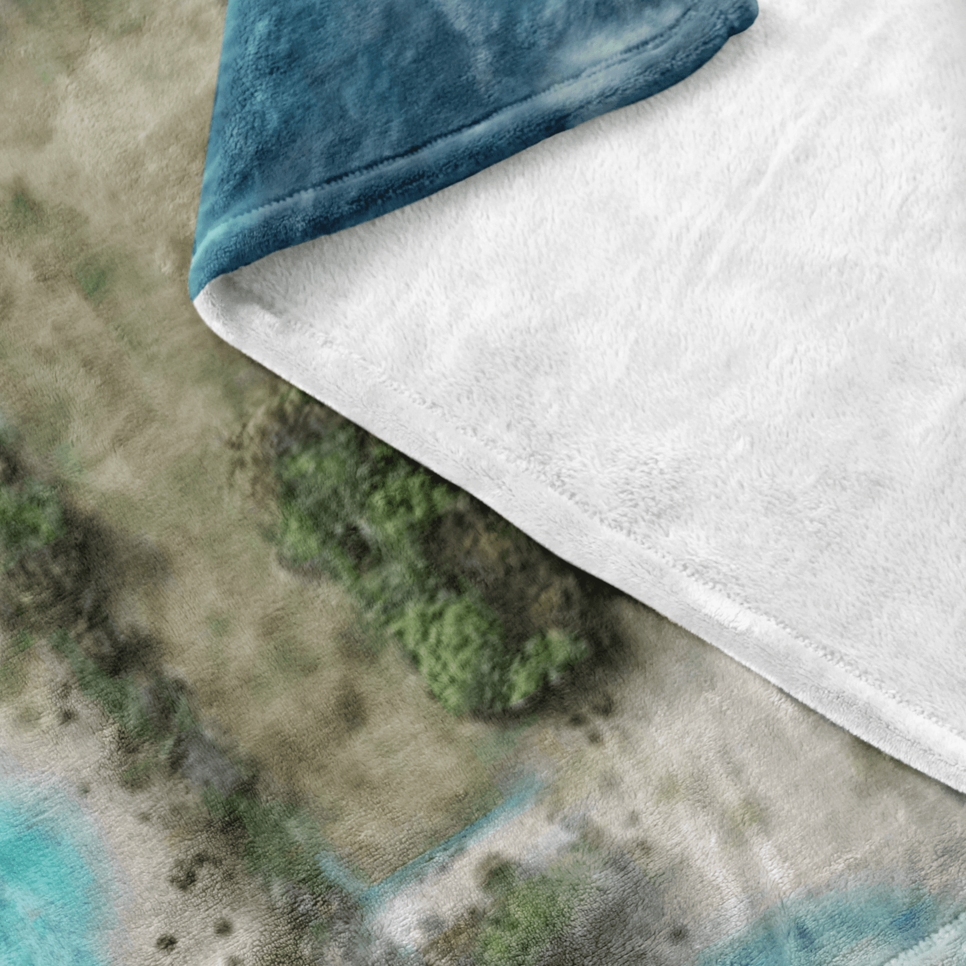 Minecraft Fleece Blanket Island Blue Blanket - Lusy Store