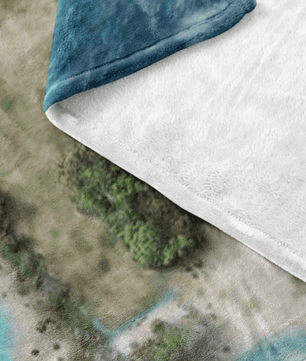 Minecraft Fleece Blanket Island Blue Blanket - Lusy Store