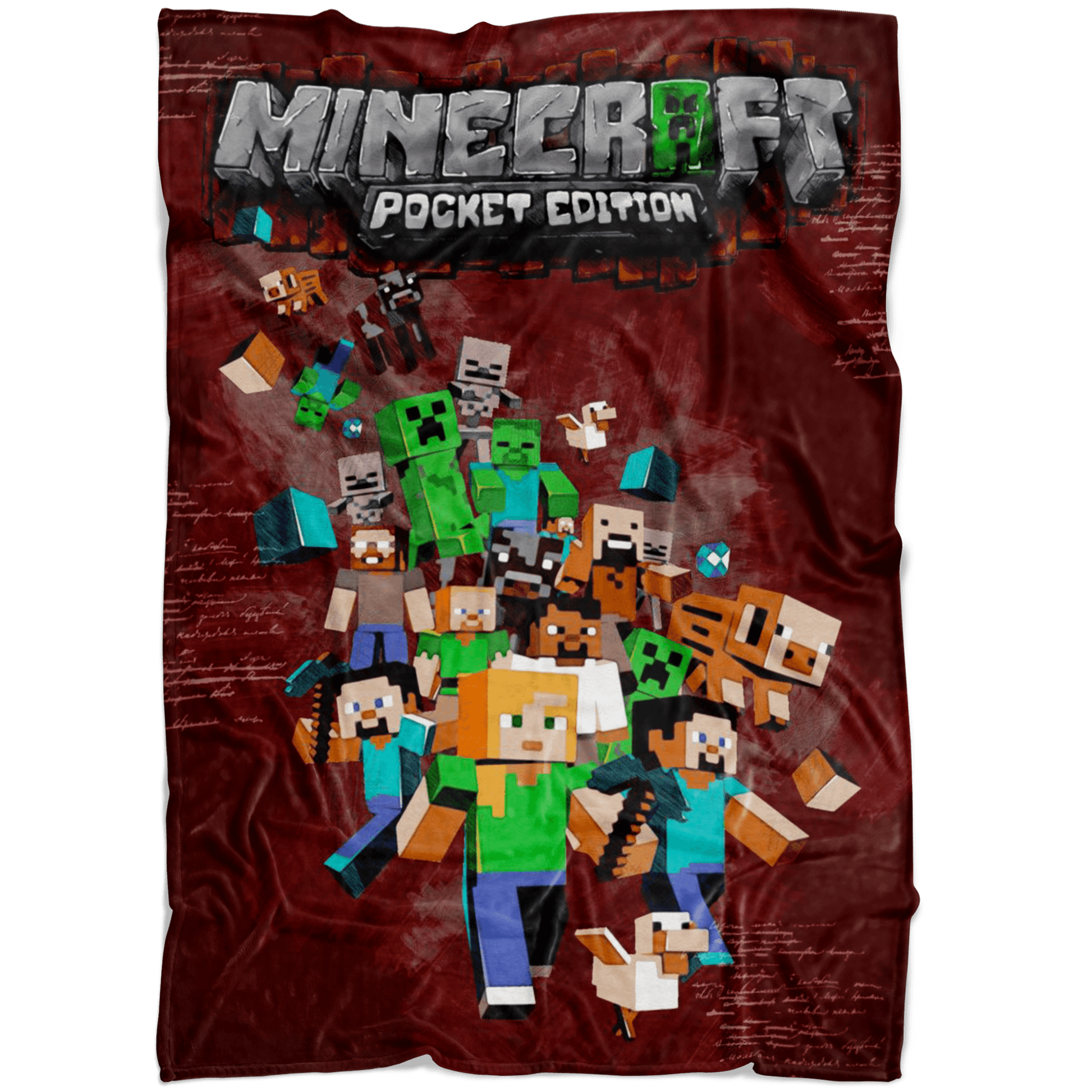 Minecraft Fleece Blanket Leonardo Brown Blanket - Lusy Store