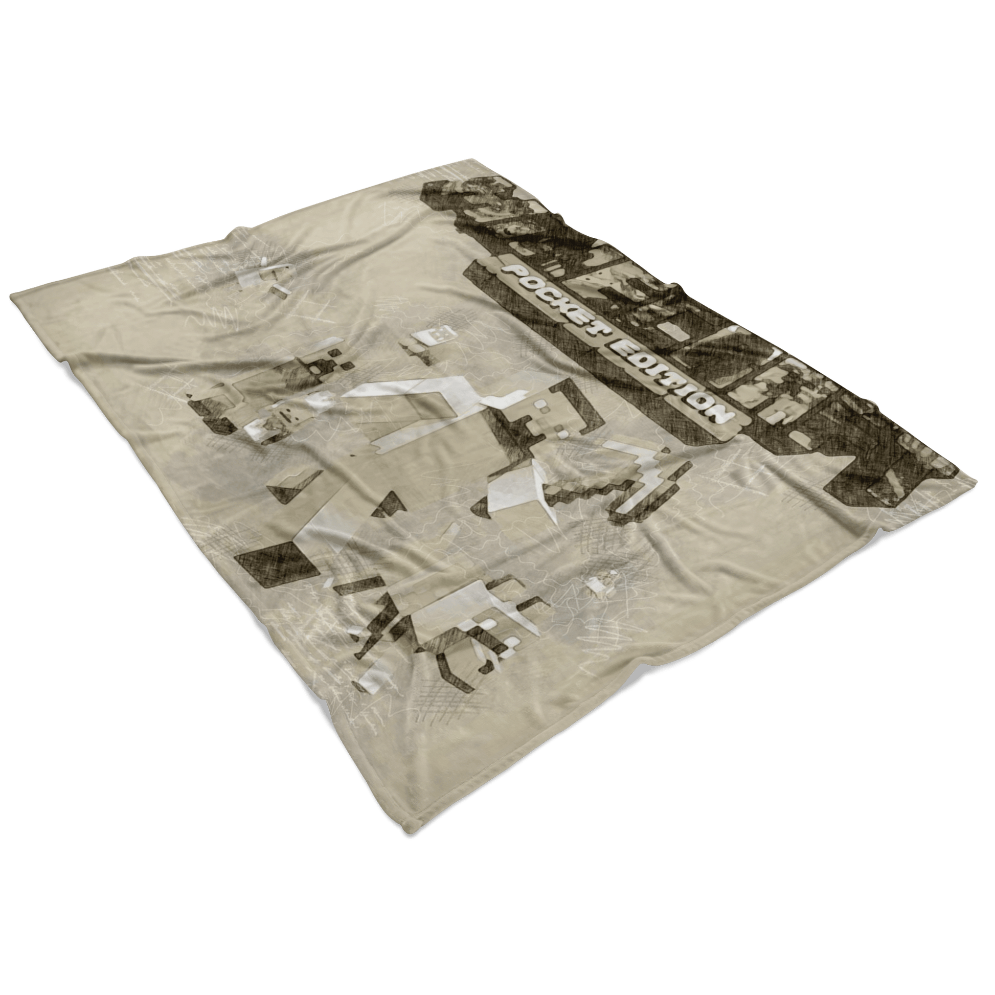 Minecraft Fleece Blanket Leonardo Grey Blanket - Lusy Store