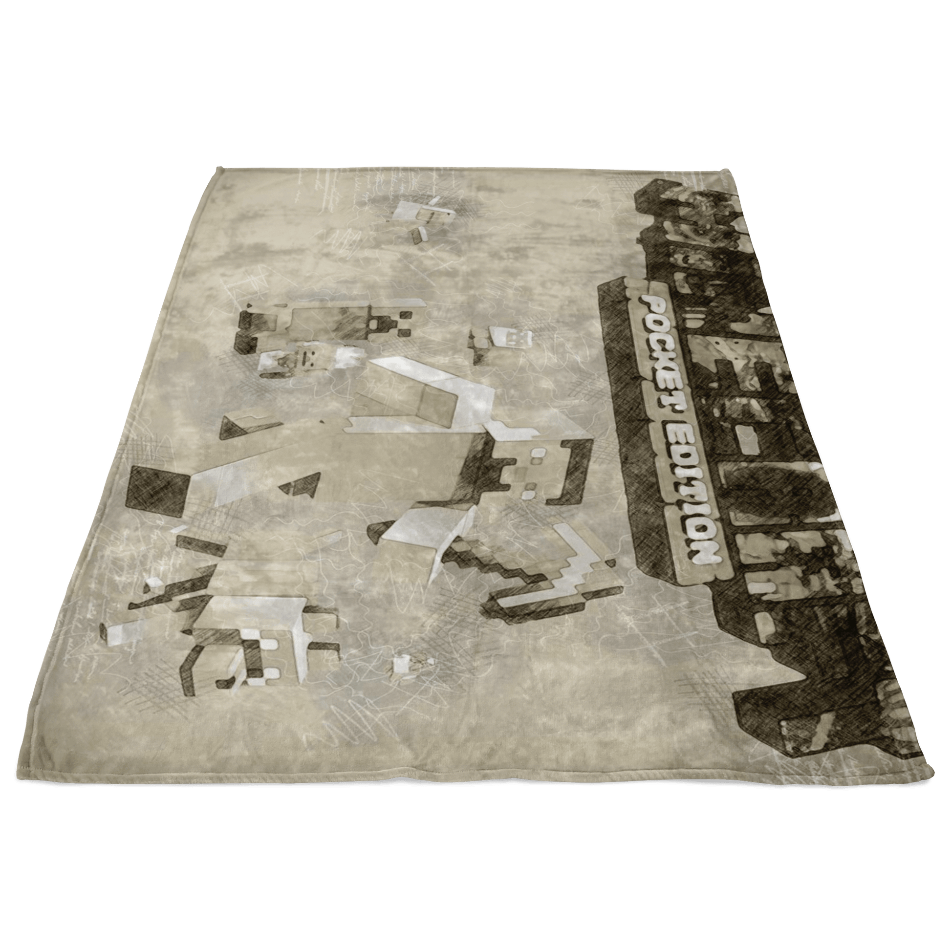 Minecraft Fleece Blanket Leonardo Grey Blanket - Lusy Store