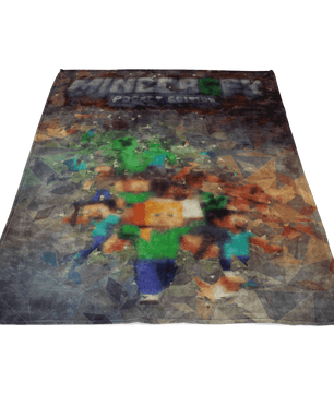 Minecraft Fleece Blanket Low Poly Art Blanket - Lusy Store