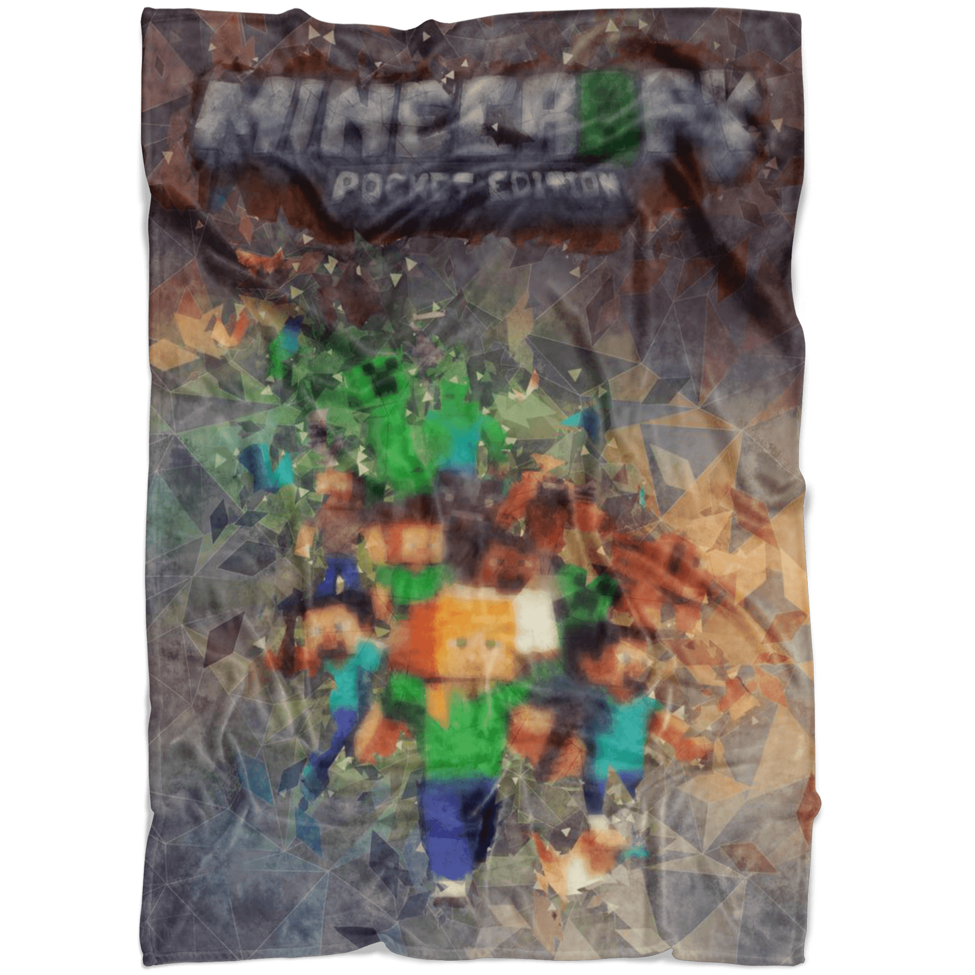 Minecraft Fleece Blanket Low Poly Art Blanket - Lusy Store