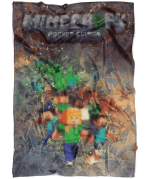 Minecraft Fleece Blanket Low Poly Art Blanket - Lusy Store