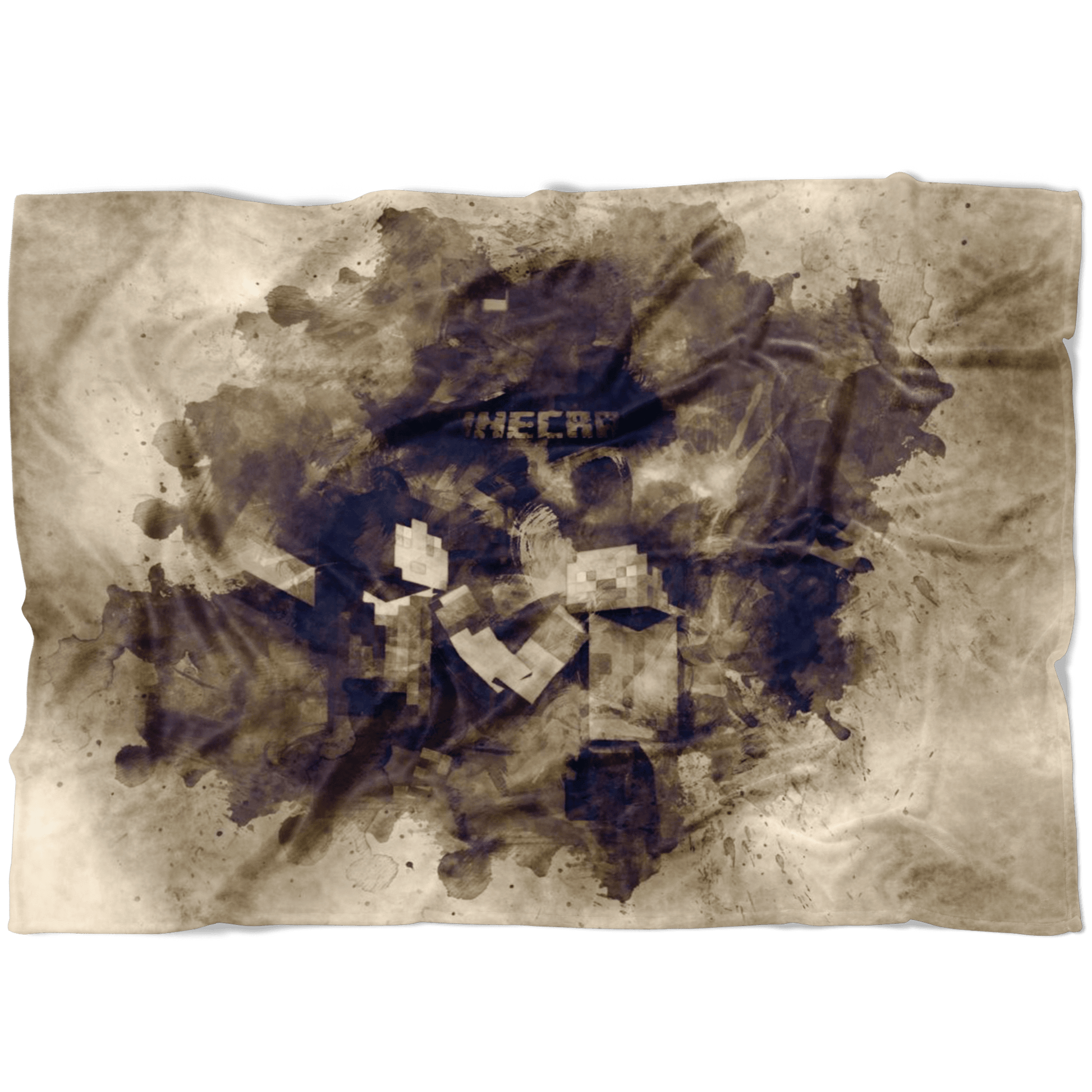 Minecraft Fleece Blanket Minecraft Love Antiq Watercolor Grey Blanket - Lusy Store