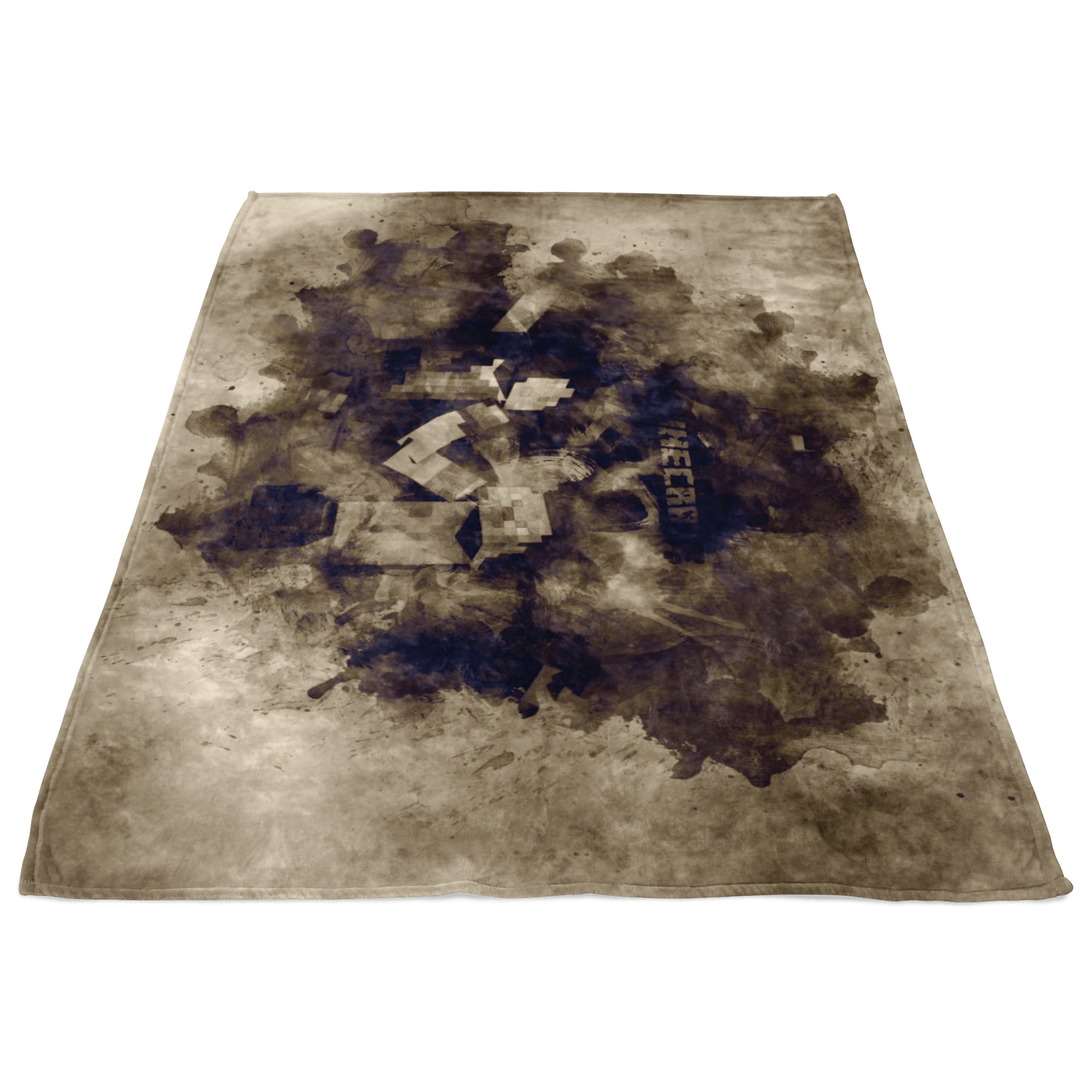 Minecraft Fleece Blanket Minecraft Love Antiq Watercolor Grey Blanket - Lusy Store