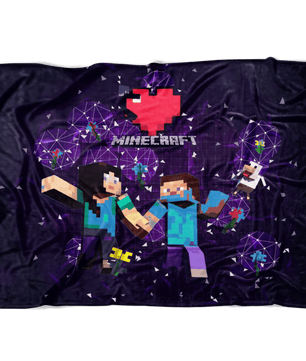 Minecraft Fleece Blanket Minecraft Love Black Blanket LS0703 - Lusy Store