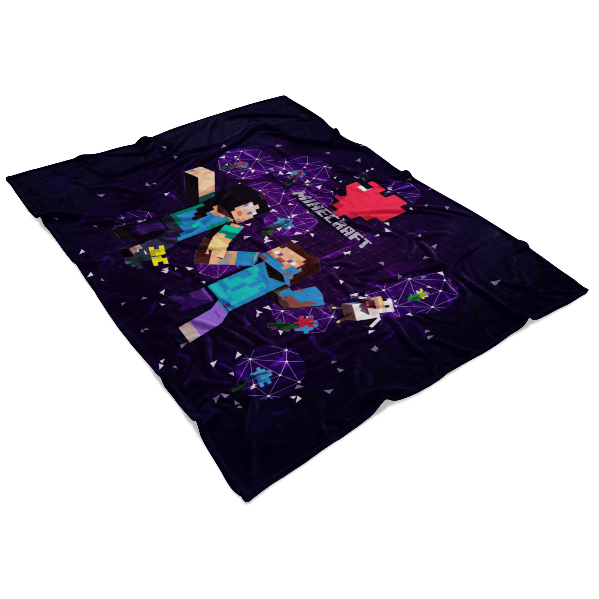 Minecraft Fleece Blanket Minecraft Love Black Blanket LS0703 - Lusy Store