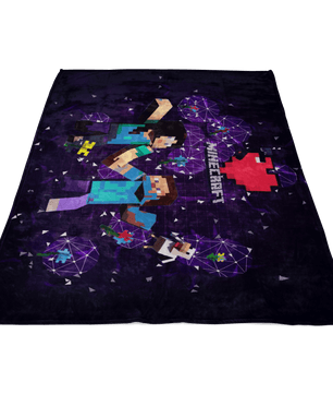 Minecraft Fleece Blanket Minecraft Love Black Blanket LS0703 - Lusy Store