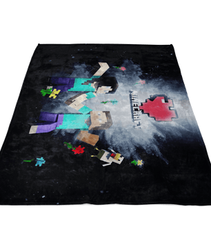 Minecraft Fleece Blanket Minecraft Love Black Blanket LS0730 - Lusy Store