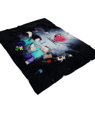 Minecraft Fleece Blanket Minecraft Love Black Blanket LS0730 - Lusy Store
