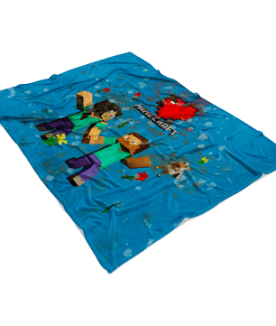 Minecraft Fleece Blanket Minecraft Love Blue Blanket LS0773 - Lusy Store