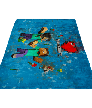 Minecraft Fleece Blanket Minecraft Love Blue Blanket LS0773 - Lusy Store