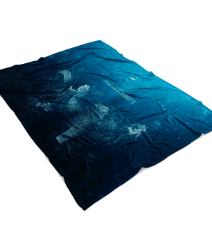 Minecraft Fleece Blanket Minecraft Love Bubbles Blue Blanket - Lusy Store