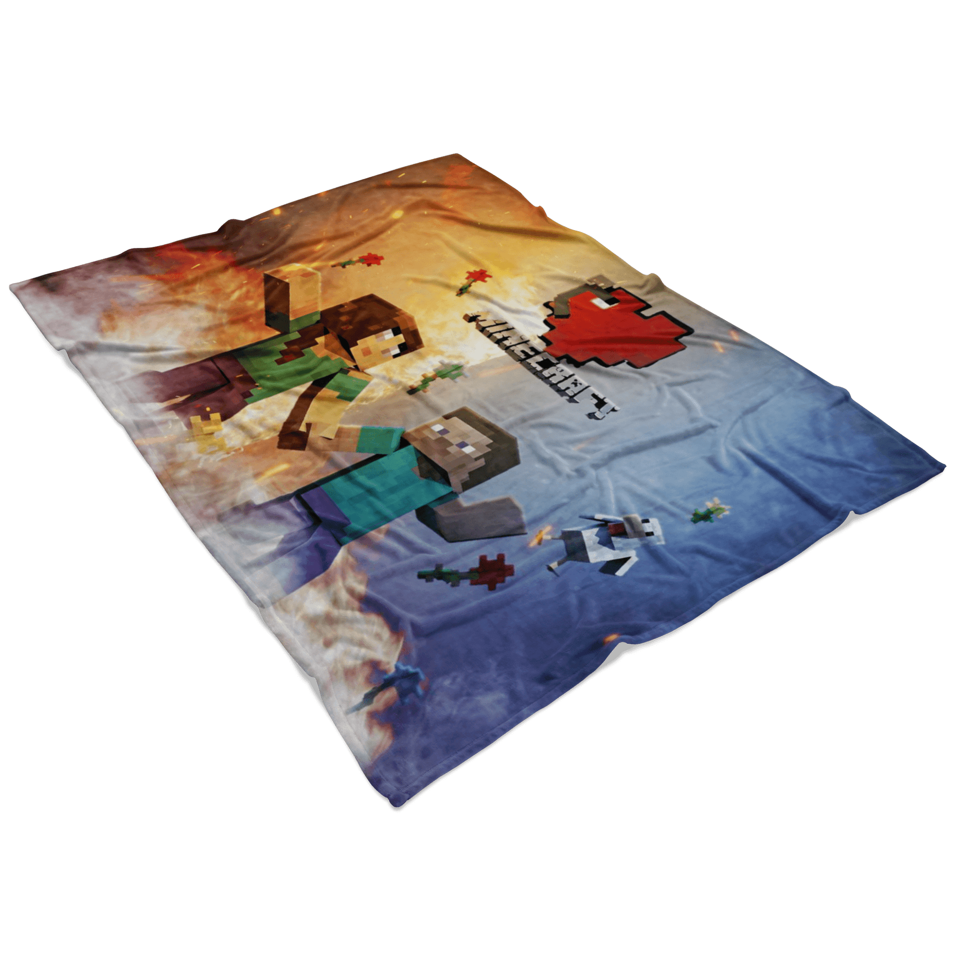 Minecraft Fleece Blanket Minecraft Love Champions Colorful Blanket - Lusy Store