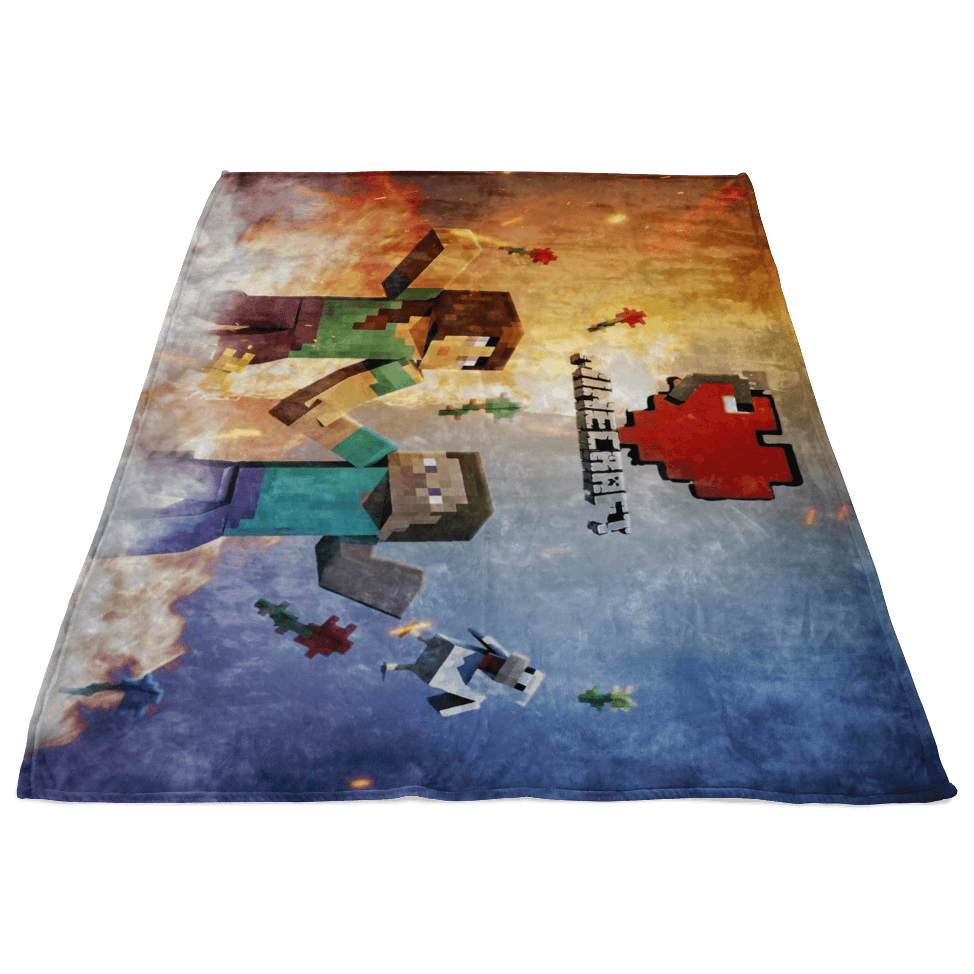 Minecraft Fleece Blanket Minecraft Love Champions Colorful Blanket - Lusy Store