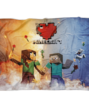 Minecraft Fleece Blanket Minecraft Love Champions Colorful Blanket - Lusy Store