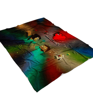 Minecraft Fleece Blanket Minecraft Love Colorful Blanket Warm And Super Comfortable Best Gift For Kids LS0717 - Lusy Store