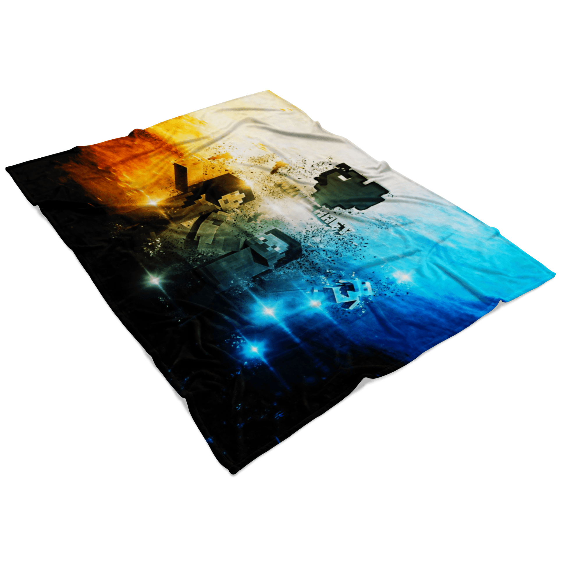 Minecraft Fleece Blanket Minecraft Love Commando Black Blanket - Lusy Store