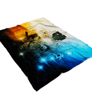 Minecraft Fleece Blanket Minecraft Love Commando Black Blanket - Lusy Store