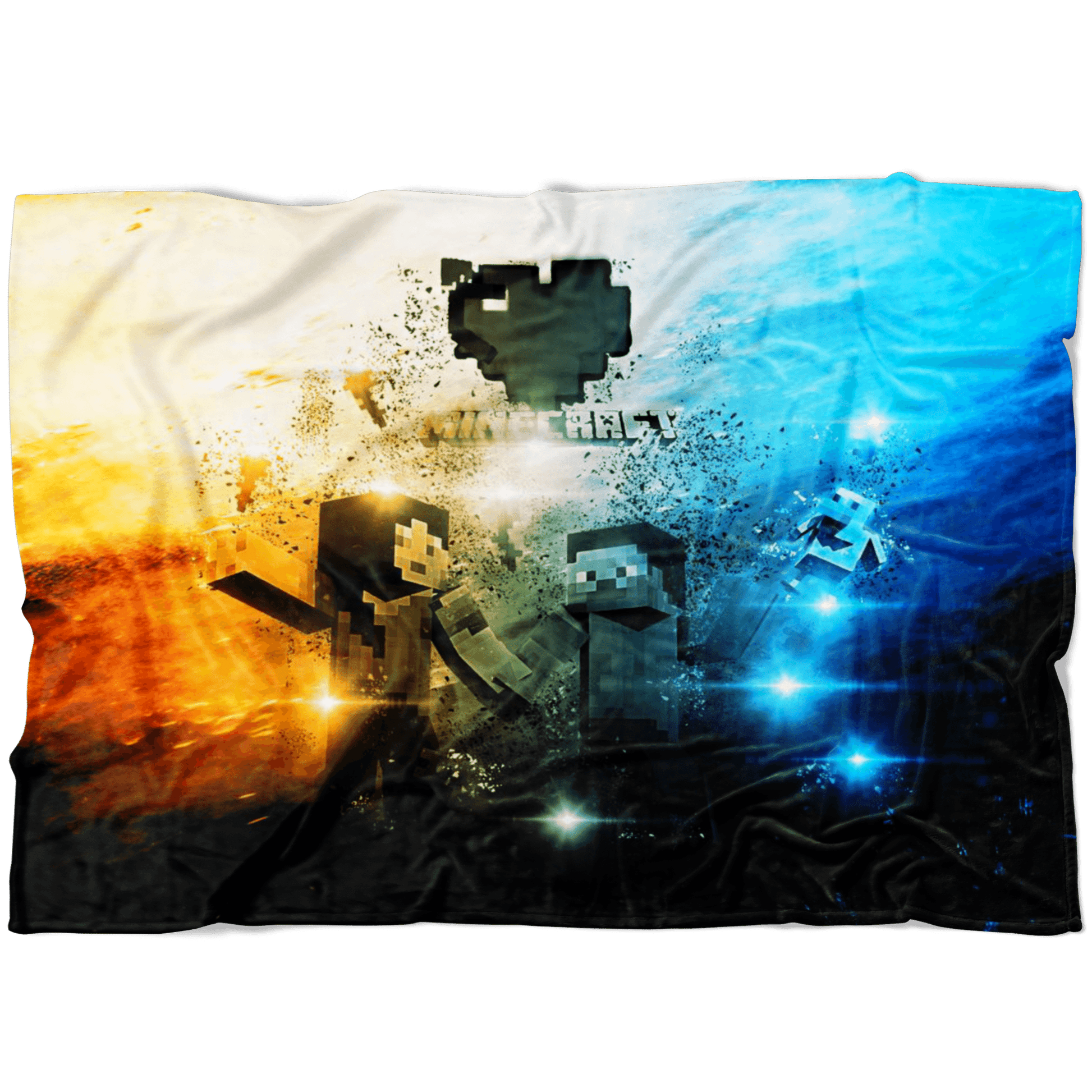 Minecraft Fleece Blanket Minecraft Love Commando Black Blanket - Lusy Store