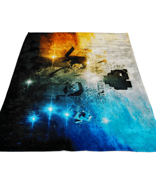 Minecraft Fleece Blanket Minecraft Love Commando Black Blanket - Lusy Store