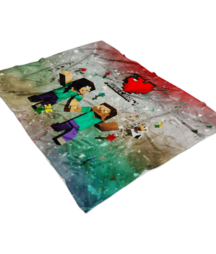 Minecraft Fleece Blanket Minecraft Love Cortisol Colorful Blanket - Lusy Store