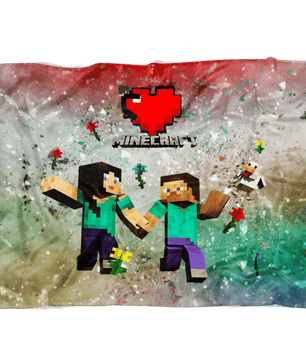 Minecraft Fleece Blanket Minecraft Love Cortisol Colorful Blanket - Lusy Store