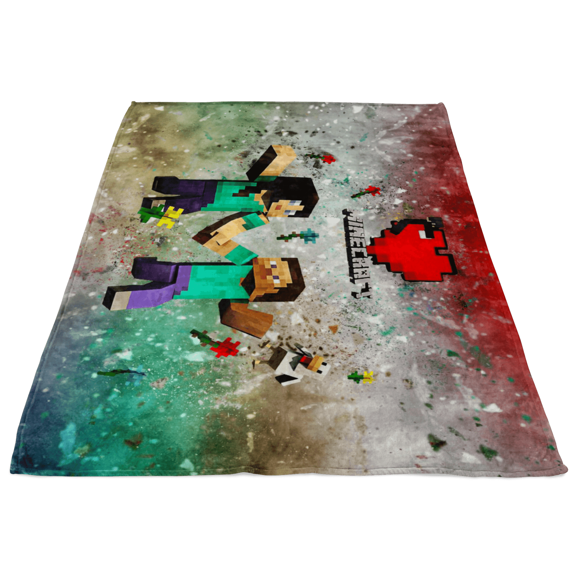 Minecraft Fleece Blanket Minecraft Love Cortisol Colorful Blanket - Lusy Store